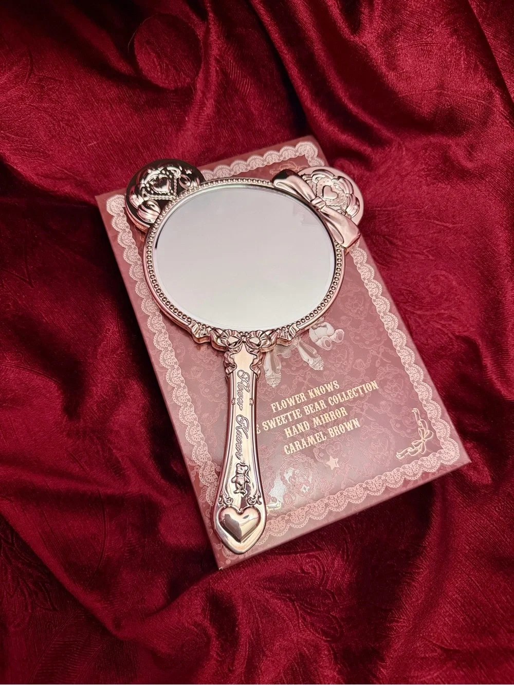 Flower Knows Teddy Bear Mirror-New in Box